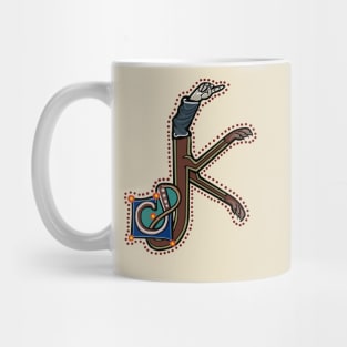 Letter K Manicule W 14C Maastricht Psalter parody Mug